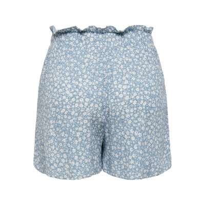 Šortky Romina - modré s kytičkami