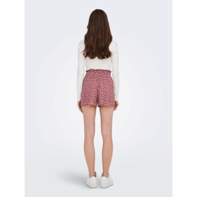 Šortky Romina - tmavě růžové s kytičkami 