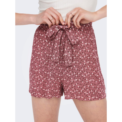 Šortky Romina - tmavě růžové s kytičkami 