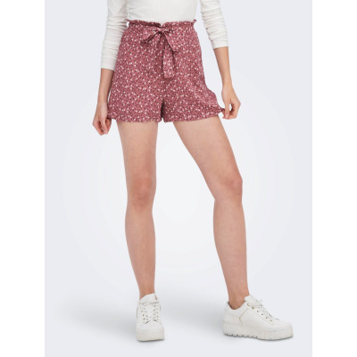 Šortky Romina - tmavě růžové s kytičkami 