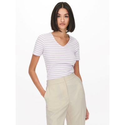 Tričko Fransiska - fialovobílé