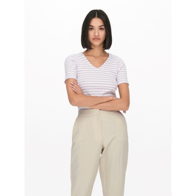 Tričko Fransiska - fialovobílé