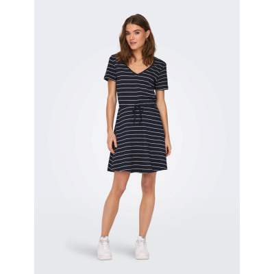 Šaty May - modrobílé