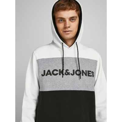 Mikina Logo Blocking Regular Fit bílá 