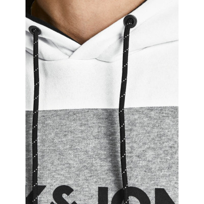 Mikina Logo Blocking Regular Fit bílá 