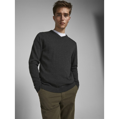 Svetr Basic V tmavě šedý