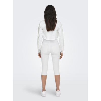 Bunda Wonder džínová krátká - bílá