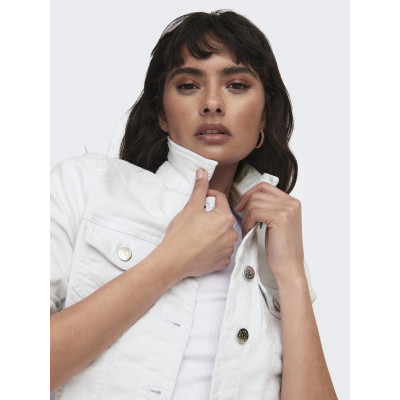 Bunda Wonder džínová krátká - bílá