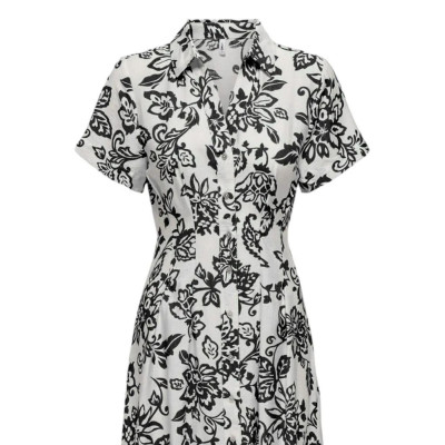 Šaty Kiera - Black Paisley flower