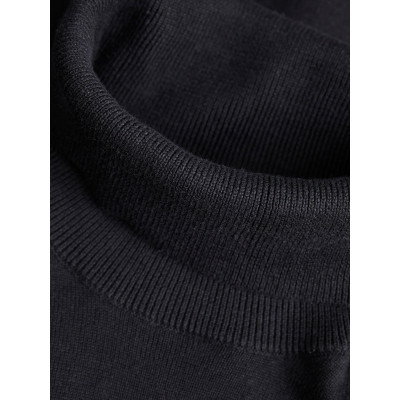 Pletený rolák Basic - černý