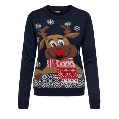 Dámský svetr Xmas - tmavě modrý