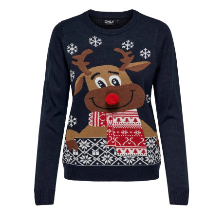 Dámský svetr Xmas - tmavě modrý