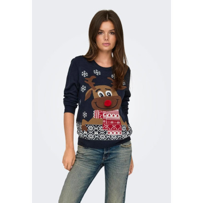 Dámský svetr Xmas - tmavě modrý