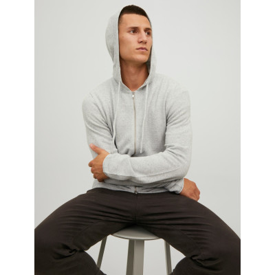 Pletený kardigan Hill světle šedý XL