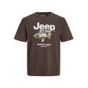Tričko Jeep Regular Fit hnědé 