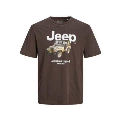 Tričko Jeep Regular Fit hnědé 