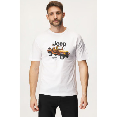 Tričko Jeep Regular Fit bílé