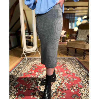 Sukně Drea Lea s rozparkem tmavě šedá