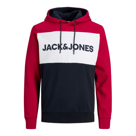 Mikina Logo Blocking Regular Fit Tango Red 