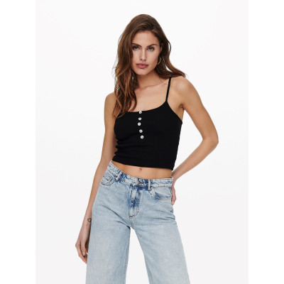 Tílko Nessa s knoflíky - černé 